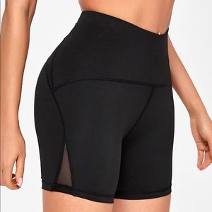 Spandex bike shorts with mesh side detail